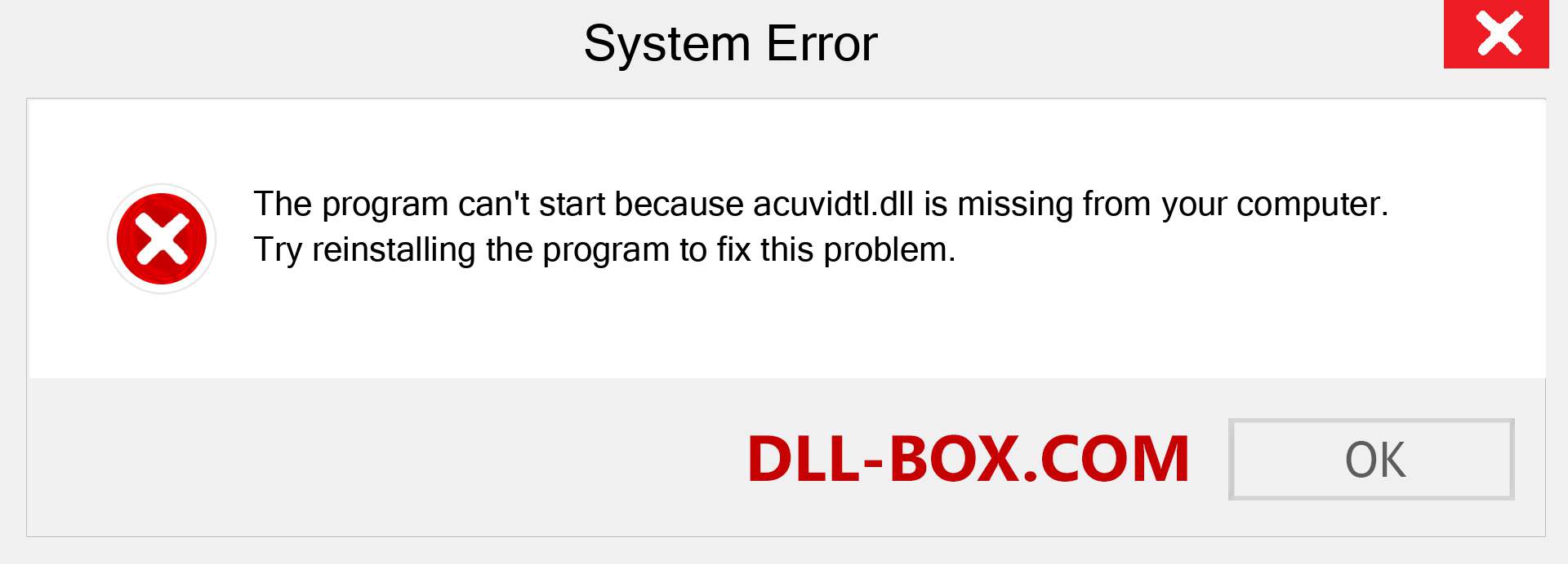  acuvidtl.dll file is missing?. Download for Windows 7, 8, 10 - Fix  acuvidtl dll Missing Error on Windows, photos, images